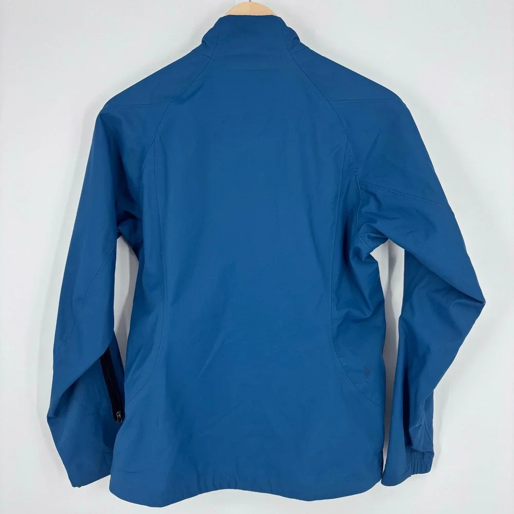 Outdoor Research Solitude Softshell Jacket Womens Medium Blue Fleece Lined *FLAW